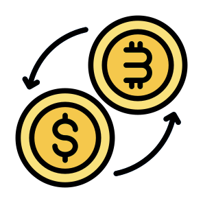 Conversion, Crypto, Digital Currency, Exchange, Money icon
