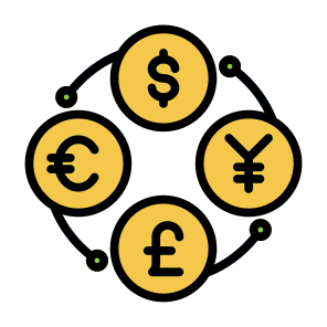 Currency, Exchange, Money, Euro, Yen icon