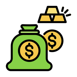 Gold Ingots, Gold, Assets, Investment, Money  icon