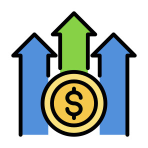 Profit, Earning, Revenue, Growth, Money  icon