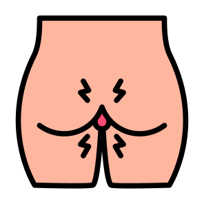Hemorrhoid, Anus, Gluteus, Illness, Sickness  icon