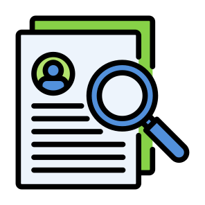 Background Check , Analysis, Employee, Curriculum Vitae, Hiring, Recruitment icon