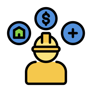 Employee Benefits, Employee, Benefits, Compensation, House, Insurance icon
