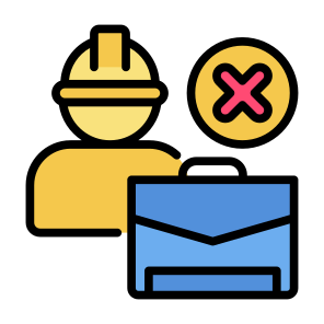 No Job, Unemployed, Jobless, Fired, Layoff, Job Loss icon