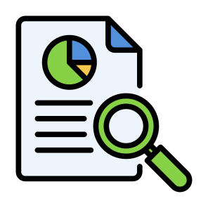 Data Analysis, Data, Analysis, Report, Evaluation,  Pie Chart icon