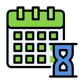 Deadline, Schedule, Calendar, Time, Hourglass, Date icon