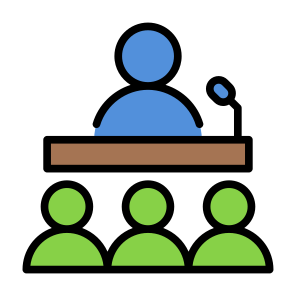 Public Speaking, Conference, Speaker, Communications, People, Speech icon