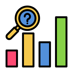 Analytics, Market Research, Prediction, Audit, Confuse  icon