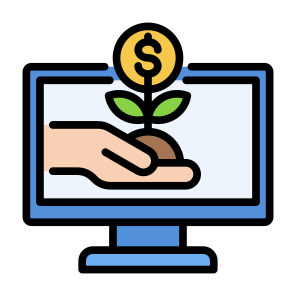 Investment, Computer, Financial, Growing, Online Investment  icon