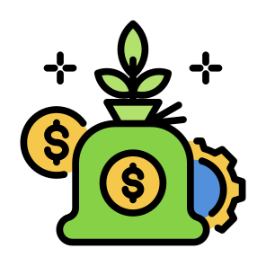 Investment, Fund, Salary, Money Bag, Management  icon