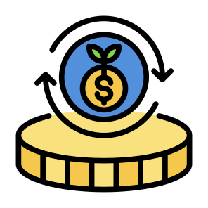 Return On Investment, Growing, Invest, Money, Dollar  icon
