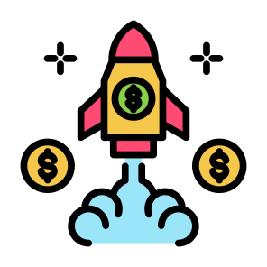 Startup Business, Money, Rocket Launch, Business, Start Business  icon