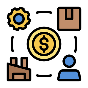 Value Chain, Management, Supply Chain, Consumer, Factory  icon