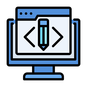 Web Designing, Computer, Programming, Coding, Editor icon