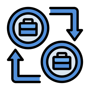 Business To Business, Commerce, Briefcase, Transfer, Transaction  icon