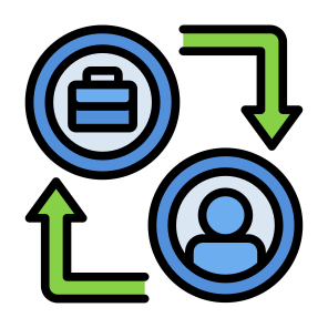 Business To Consumer, User, Customer,  Transaction, Commerce And Shopping icon