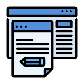 Content Writing, Web, Blog, Pencil, Copywriting,  icon