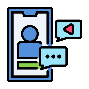 Influencer, Smartphone, People, Communications, Online  icon