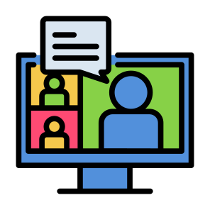 Online Communication, Online Meeting, Conference, User, Communications icon