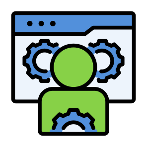 Specialist, Web, Settings, Management, Professions And Jobs icon