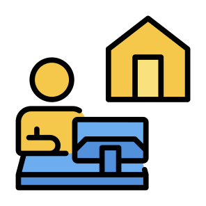 Work From Home, People, Remote, Professions And Jobs, Freelance icon