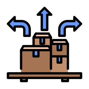 Distribution, Logistics, Distributed, Product, Delivery  icon