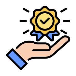 High Quality, Best, Quality, Achievement, Guarantee  icon