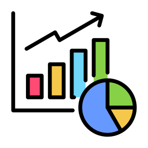 Statistics, Report, Pie Chart, Marketing, Business icon