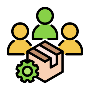 Product Development, Production, Product, Development, Team, Package icon