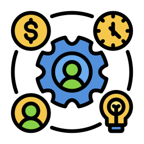 Resource Allocation, Resource, Allocation, Human Resource, Asset, Process  icon