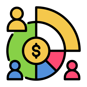 Shareholder, Profit, Investment, User, Pie Chart, Investor  icon