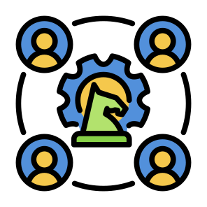 Strategic Alliance, Strategic, Teamwork, Cooperative, Collaboration, Team  icon