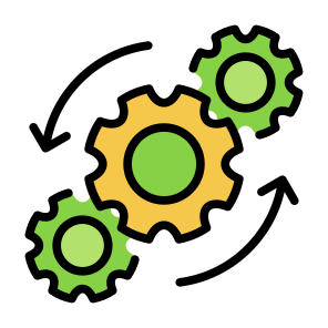 Synergy, Rotation, Process, Lifecycle, Transition, Continuity   icon