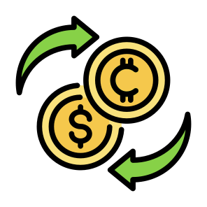 Exchange, Dollar, Conversion, Crypto, Currency icon