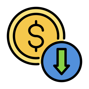 Income Drop, Income, Low Income, Economic Crisis, Low, Bankruptcy, Interest, Business, Finance, Loss  icon