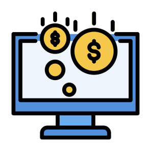 Income, Revenue, Earnings, Browser, Website, Web, Money icon