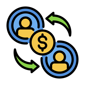 Pp, Peer To Peer, Transaction, Finance, Change, Online, Share, Networking icon