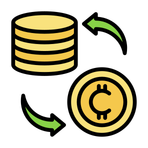 Tokenization, Coin, Exchange, Crypto, Fintech icon