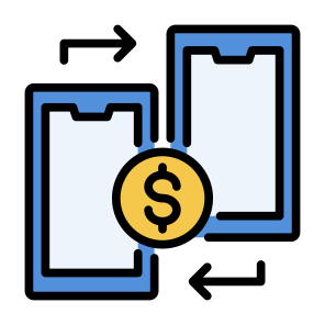 Transaction, Transactions, Peer To Peer, Business, Finance, Banking, Transfer, Dollar, Money  icon