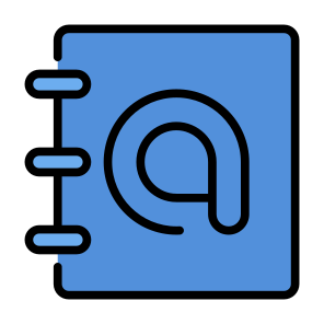 Contact Book, Email Book, At, Contact Book, Contact, Contact Person, Contacts, Contact Books, Communications icon