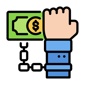 Payment, Obligation, Bankruptcy, Debt, Business And Finance, Crisis, Tied, Dollar,  Chain icon