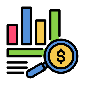 Analysis, Market, Statistics, Research, Income icon