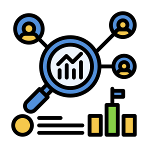 Competitive Analysis, Marketing,  Research, Customer, Statistics icon