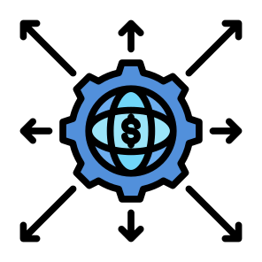 Expansion, Expand,  Global, Distribution, Strategy icon