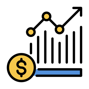 Market Growth, Money, Statistics,  Growth, Stock Price icon