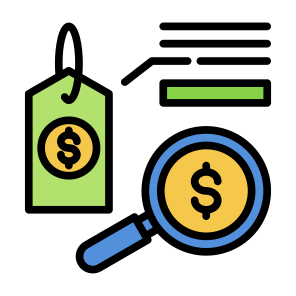 Price, Money, Analysis, Price, Research icon