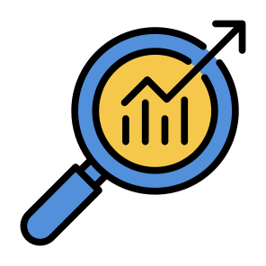 Statistic, Search, Analytics, Analysis, Growth icon