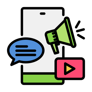 Advertisement, Social Media, Marketing,  Megaphone, Advertising, Promotion icon