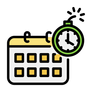 Deadline, Time, Calendar, Date, Bomb, Clock  icon