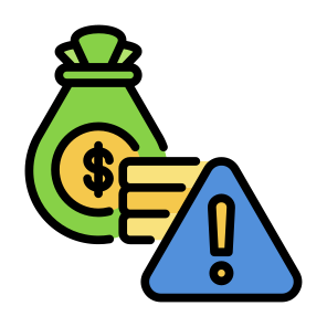 Financial Risk, Warning, Alert, Economy, Finance, Risk icon